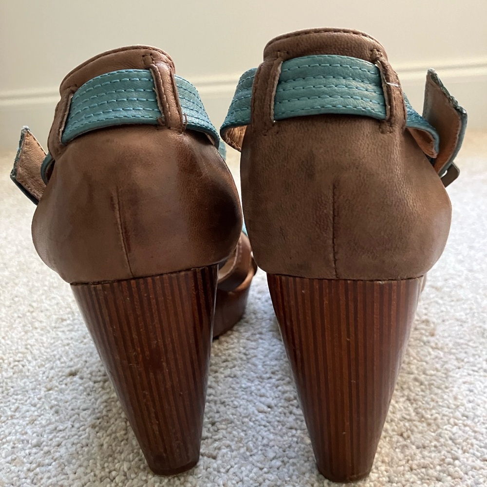 Miz Mooz Petra Retro Mary Jane leather platform sandals stylish feminine 7.5 - Picture 5 of 11